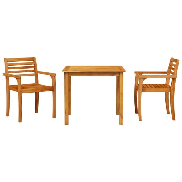 vidaXL Hage Spisegruppe 3 pcs Brun Solid akasietre