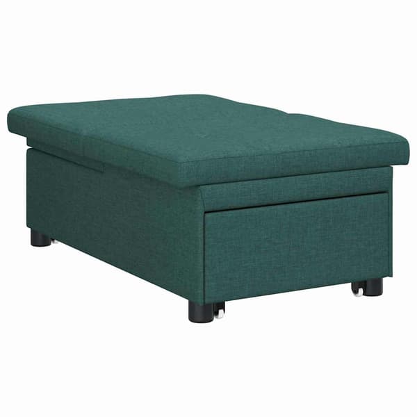 vidaXL Pull Out Sofa Bed Mörkgrön 194 x 50 x 82 cm tyg