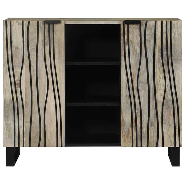 vidaXL Skap Hvit 90 x 33 x 75 cm heltre mango