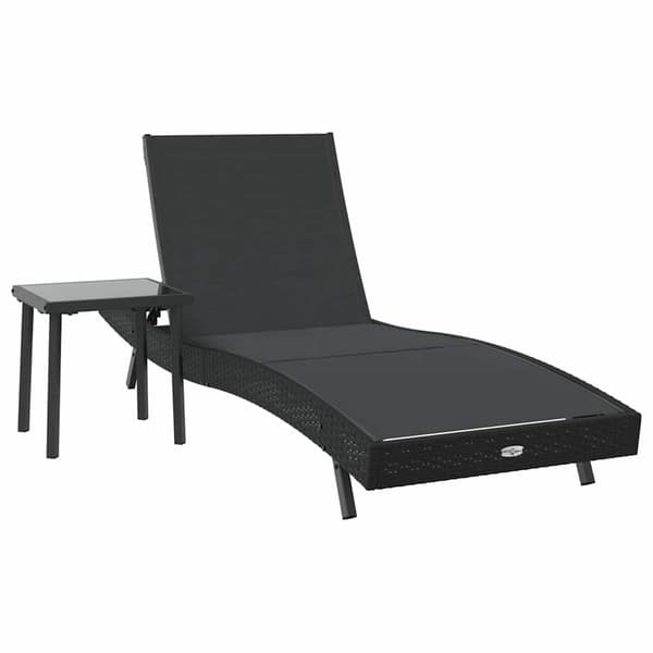vidaXL Solstol 2 pcs Svart konstrotting