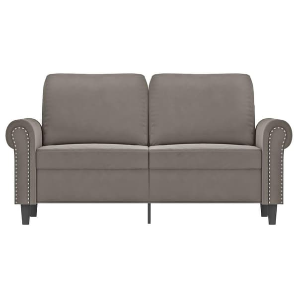 vidaXL 2-sitssoffa ljusgrå 120 cm sammet
