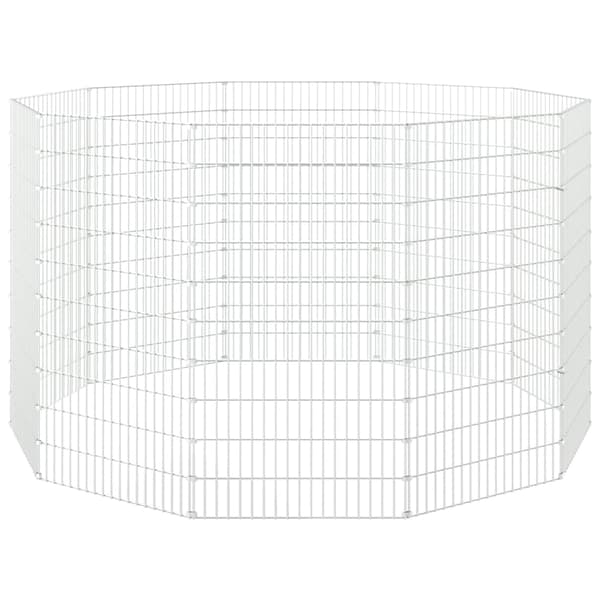 vidaXL Husdjursbur 10-panel 54x100 cm galvaniserat järn