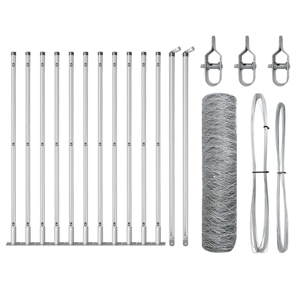 vidaXL Stängselstolpe Silver