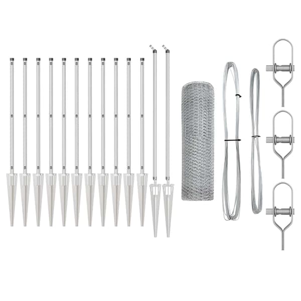 vidaXL Stängselstolpe Silver