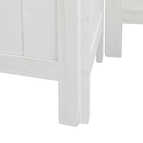 vidaXL Romdeler 6 paneler hvit heltre keisertre