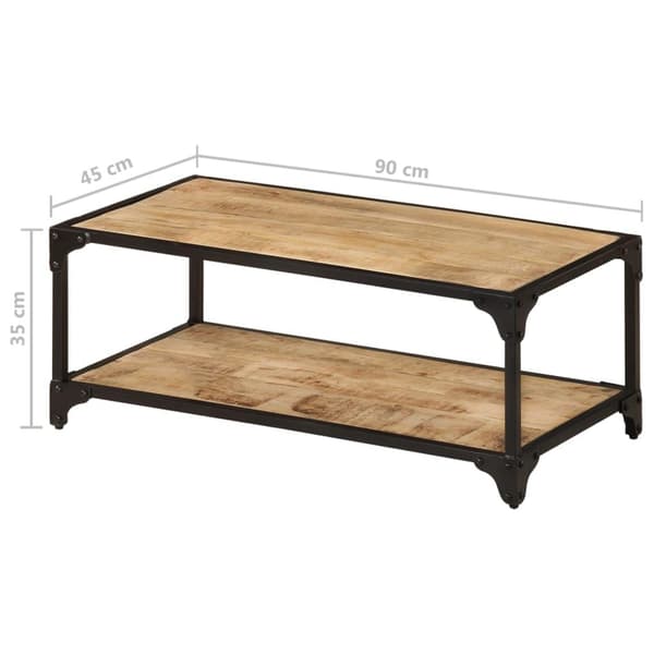 vidaXL Salongbord 90x45x35 cm heltre mango