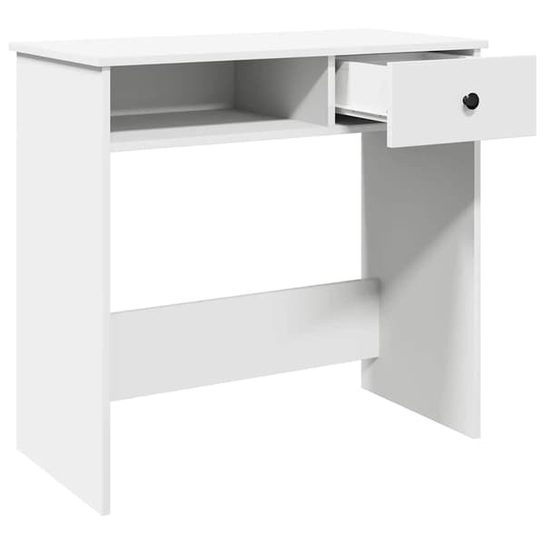 vidaXL Skrivebord hvit 80x40x75 cm sponplate