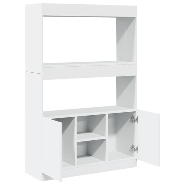 vidaXL Highboard hvit 92x33x140 cm konstruert tre