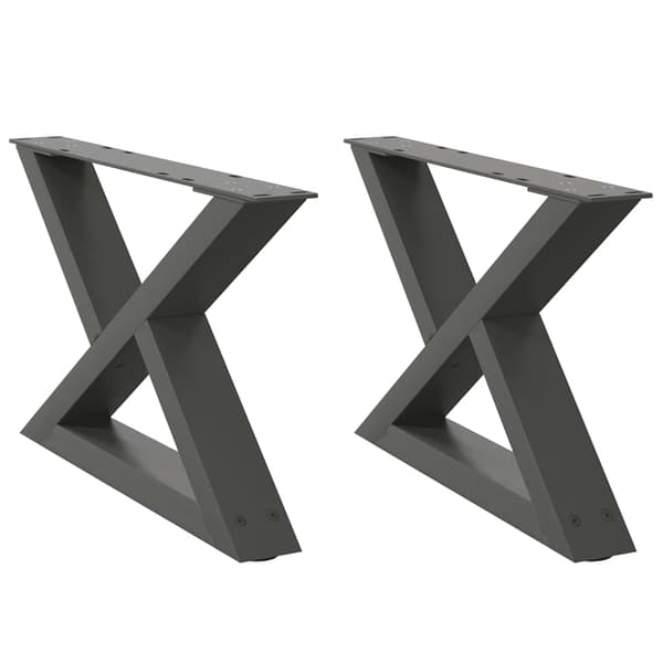 vidaXL Soffbordsben 2 st antracit 60x(30-31,3) cm stål