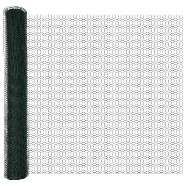 vidaXL Stängsel med stolpe Grön