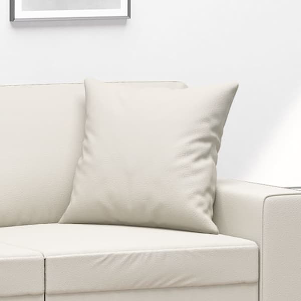 vidaXL Prydnadskuddar 2 st gräddvit 40x40 cm konstläder