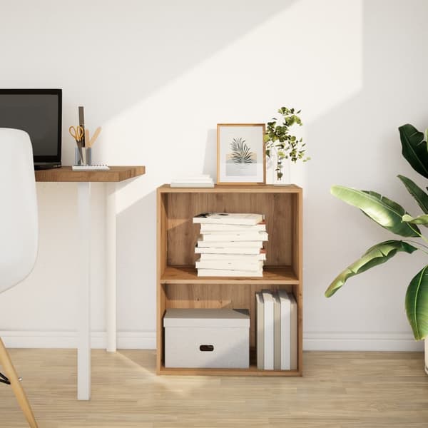 vidaXL Bokhylle artisan eik 60x30x77 cm konstruert tre