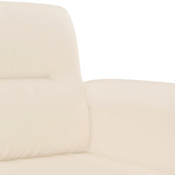 vidaXL Soffgrupp med kuddar 2 delar beige mikrofibertyg