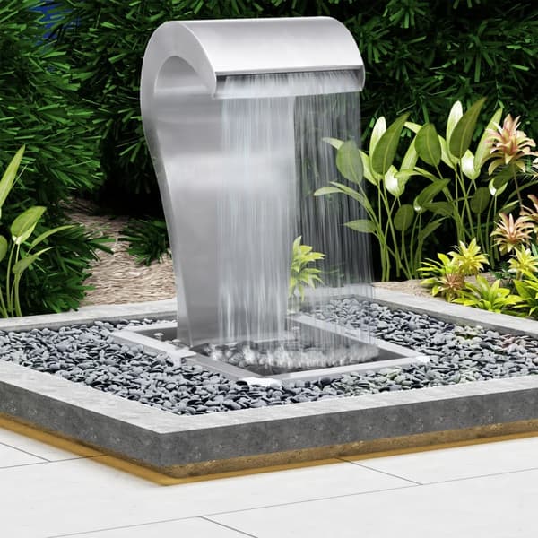 vidaXL Hagefoss sølv 52,4x34,2x82 cm rustfritt stål