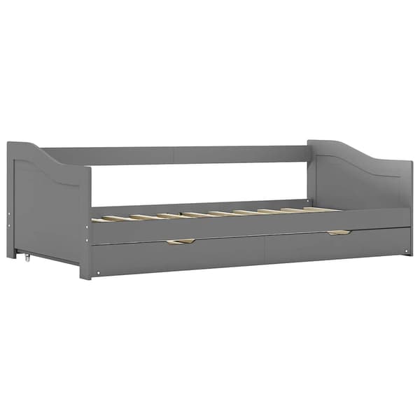 vidaXL Bäddsoffa ram utan madrass grå 90x200 cm