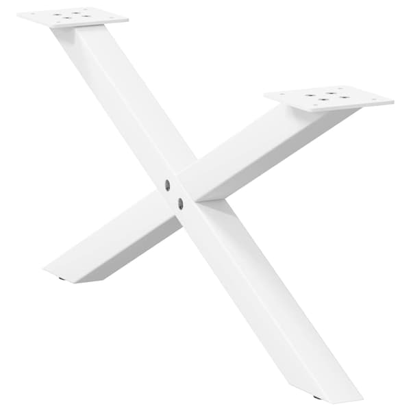 vidaXL Soffbordsben X-formade 2 st vit 70x(30-31) cm stål