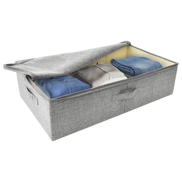 vidaXL Oppbevaringsboks stoff 70x40x18 cm grå