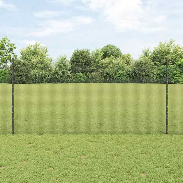 vidaXL Gjerde med innlegg. Grå 1.2 x 50 m Stål