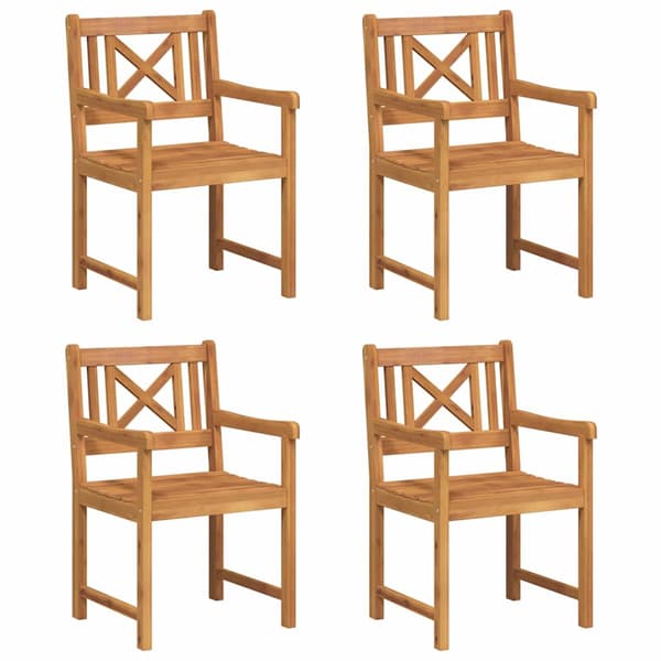 vidaXL Hage Stol 4 pcs 56 x 56 x 90 cm Solid akasietre
