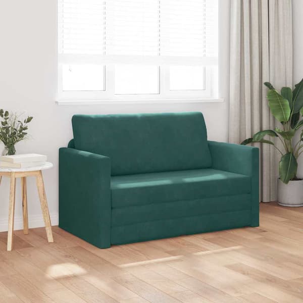 vidaXL Soffsäng 110cm Mörkgrön Sammet