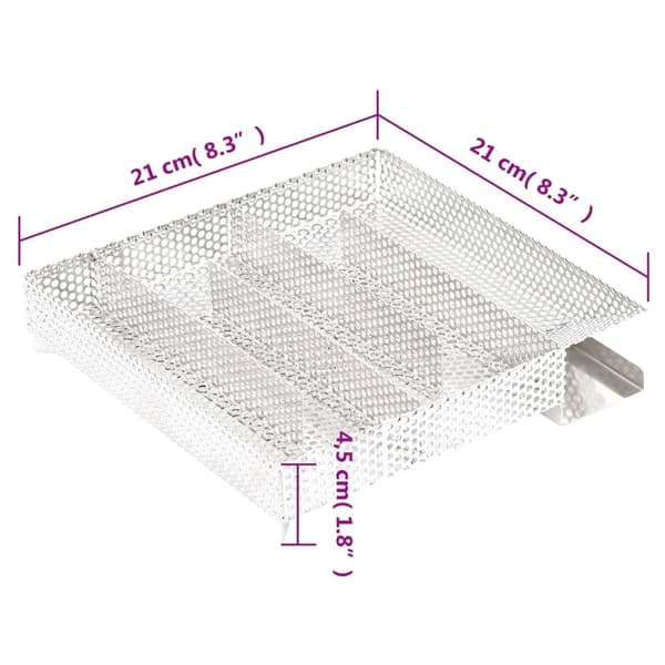 vidaXL Kaldrøykgenerator 5 rom 21 cm rustfritt stål