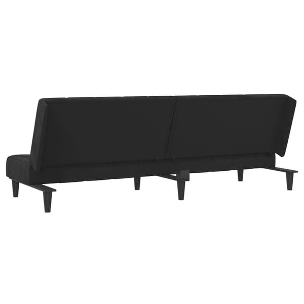 vidaXL Bäddsoffa 2-sits svart sammet