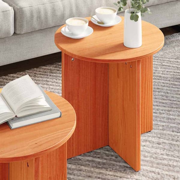 vidaXL Kaffeebord 2 pcs Vaxbrun
