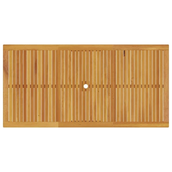 vidaXL Hage Spisegruppe Sammenleggbar 7 pcs Brun Solid akasietre
