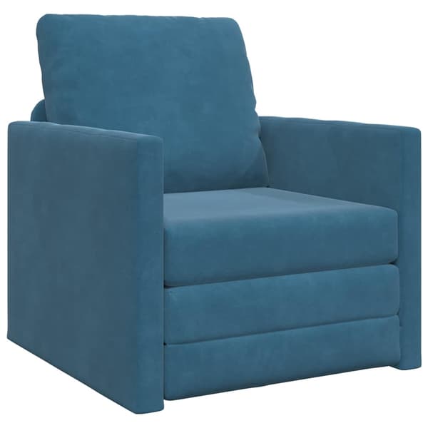 vidaXL Soffsäng Blå 74 x 77 x 81 cm Sammet