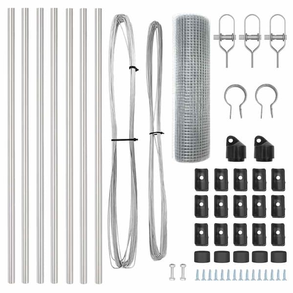 vidaXL Stängselstolpe Silver