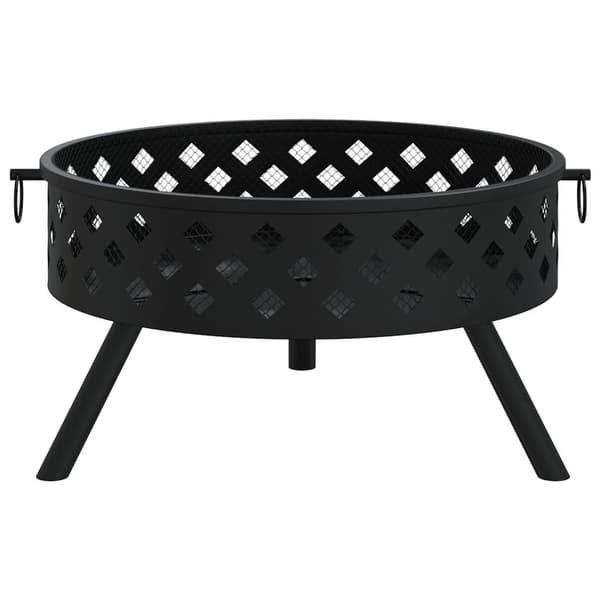 vidaXL Eldstad med eldgaffel 58 cm XXL stål