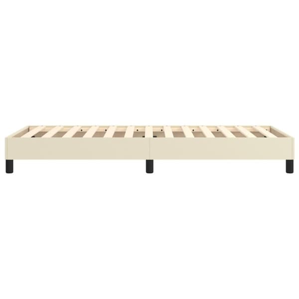 vidaXL Ramsäng gräddvit 100x200 cm konstläder