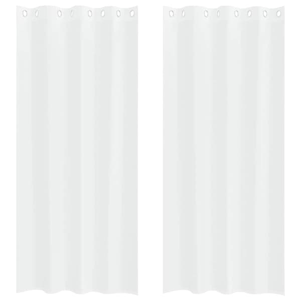 vidaXL Voile Gardin med gardiner 2 pcs Vit 245 x 140 cm Polyester