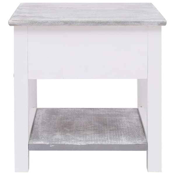 vidaXL Sidebord grå 40x40x40 cm keisertre