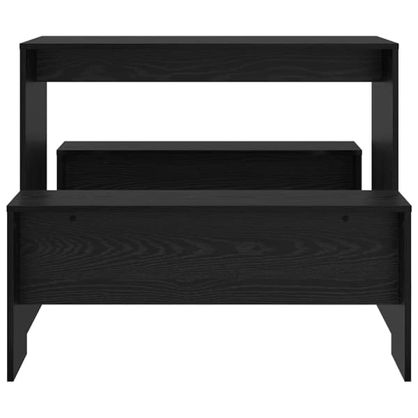 vidaXL Spisestuesett 2 pcs Svart eik Konstruert tre