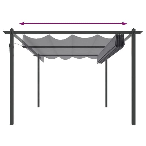 vidaXL Markis Vit 3 x 2,5 m Metall