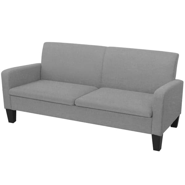 vidaXL Soffgrupp i tyg 2 delar ljusgrå