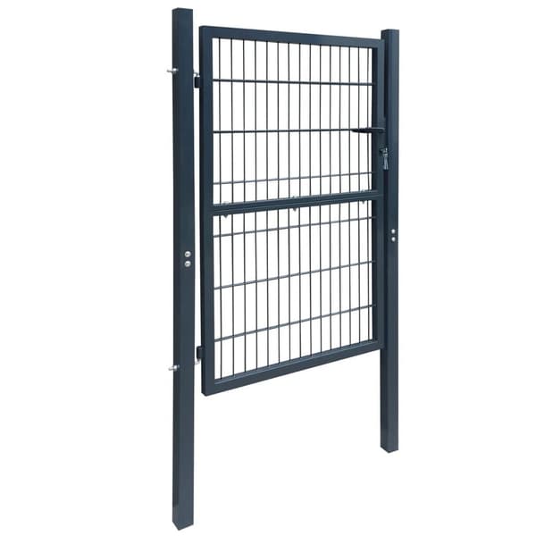 vidaXL Hageport stål 106x248 cm antrasitt