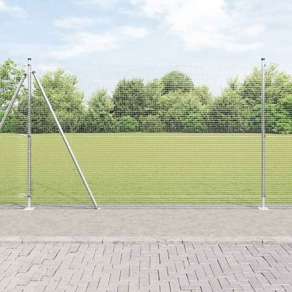vidaXL Stängselstolpe Silver