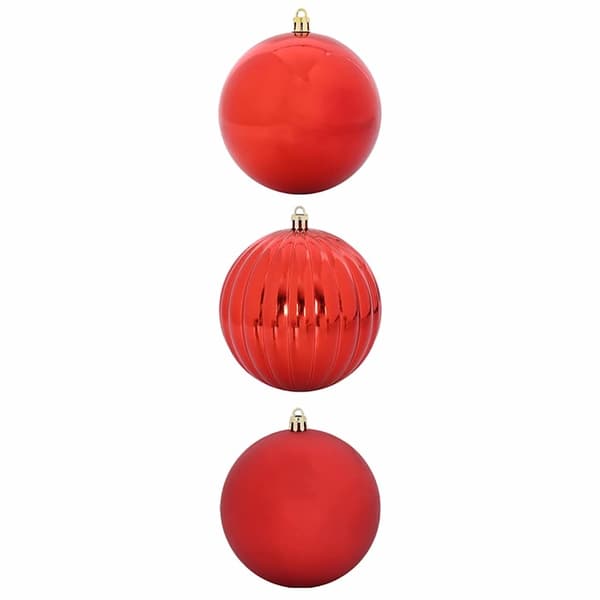 vidaXL Julekule Sett XXL 3 pcs Rød Plast