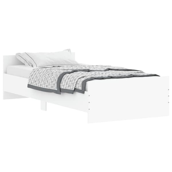 vidaXL Sengeramme hvit 90x200 cm konstruert tre