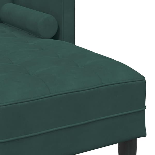 vidaXL Soffset med kudde 2 pcs Mörkgrön Polyester