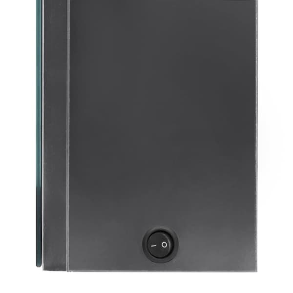 vidaXL LED-speilskap til bad blank grå 80x12x68 cm