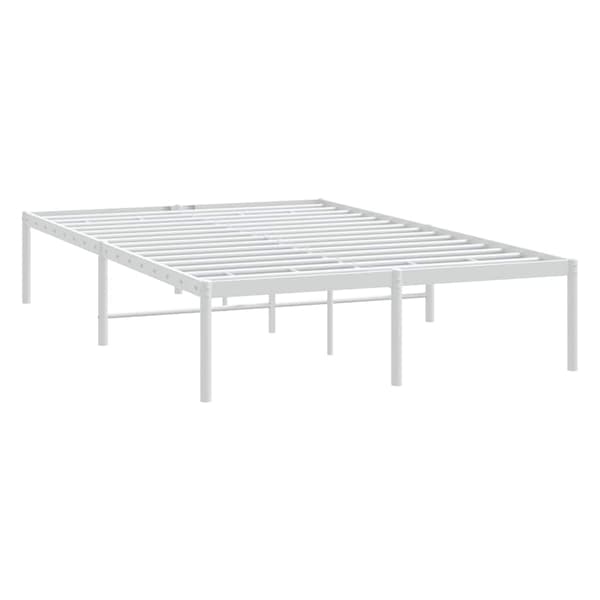 vidaXL Sängram metall vit 120x200 cm