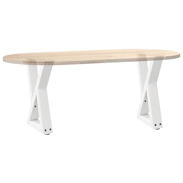 vidaXL Soffbordsben 2 st vit 28x(42-43,3) cm stål