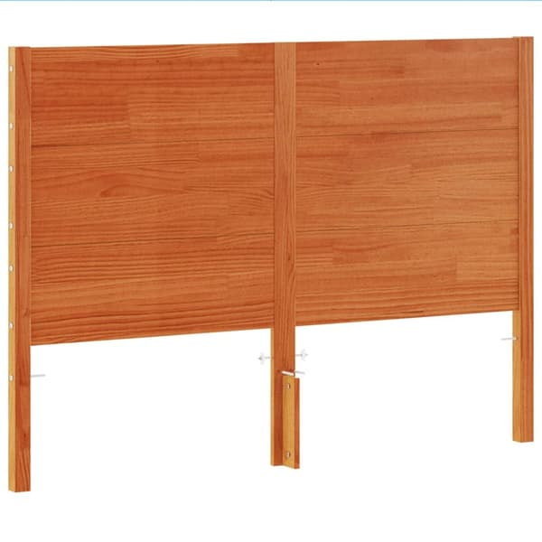 vidaXL Hodegavl voksbrun 180 cm heltre furu