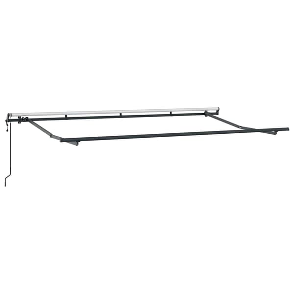 vidaXL Utfällbar markis Antracit 400 x 200 cm tyg