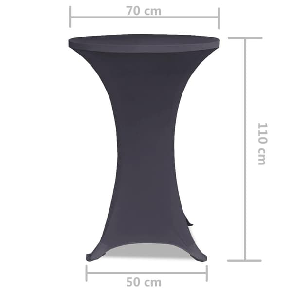 vidaXL Elastisk Bordduk 2 stk 70 cm Antrasitt