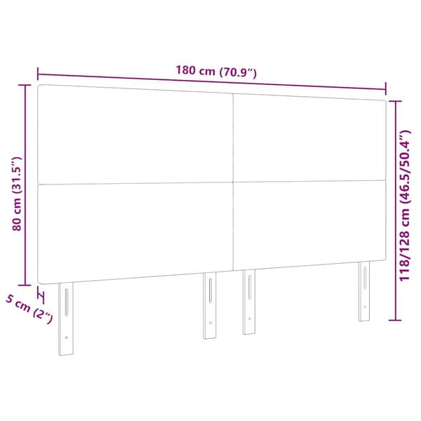 vidaXL LED Sänggavel Mörkgrå 90 cm Manchester
