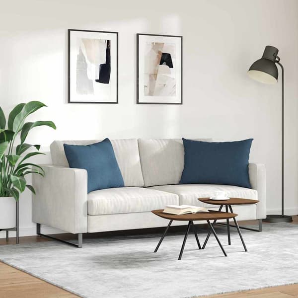 vidaXL Soffkuddar 2 st Blå 70 x 50 cm tyg